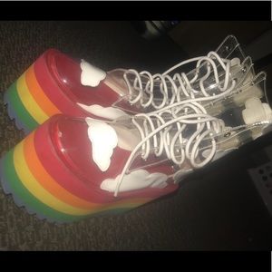 clear rainbow shoes